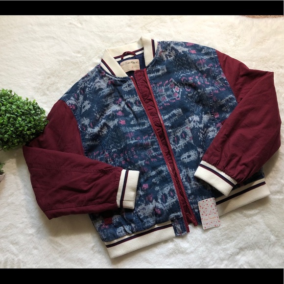 Free People Bomber jacket Navy electric M